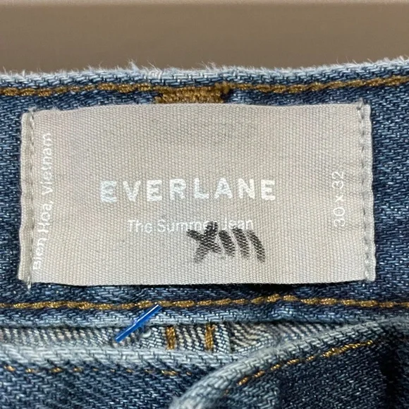 Everlane Blue summer straight leg Jeans - Picture 2 of 3